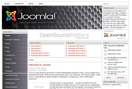 New Joomla Installed