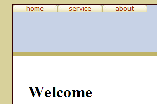 horizontal css tabs