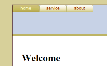 horizontal css tabs step 9