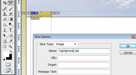 highlighted tab
