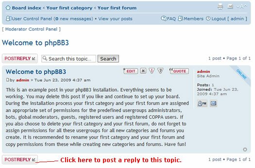 post a phpBB reply to topi
