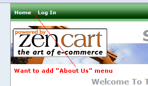 adding main nav menu