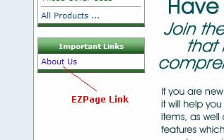 ZenCart EZPage in Left Column
