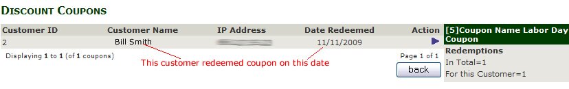 see who redeemed coupon