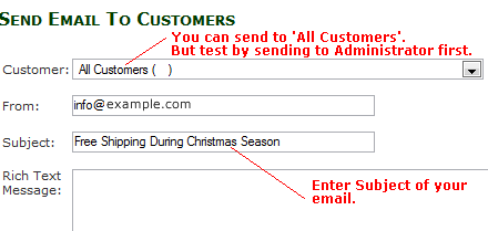 zencart send email