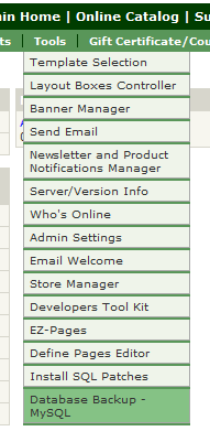 zencart backup plugin