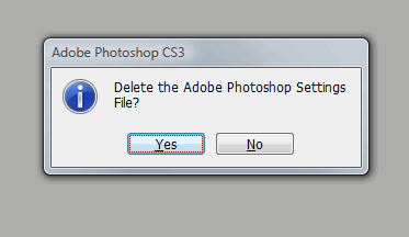reset preference photoshop cs3